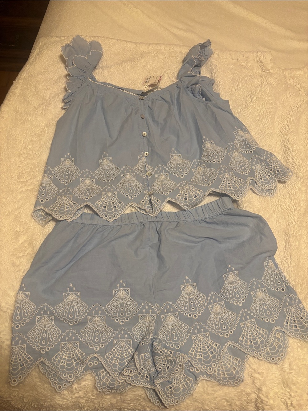Calypso St. Barth Light Blue Cotton Sleepwear Set